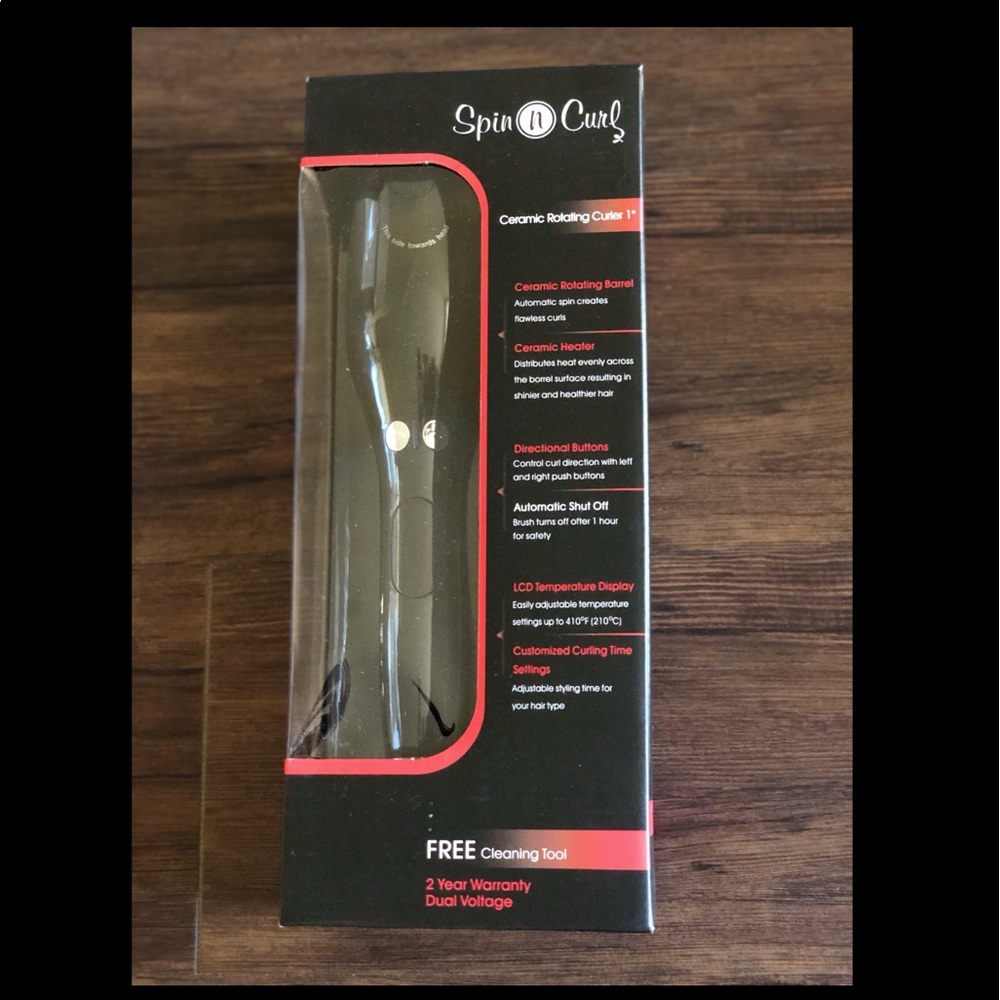 Spin n’ Curl Ceramic Rotating Curler 1’’